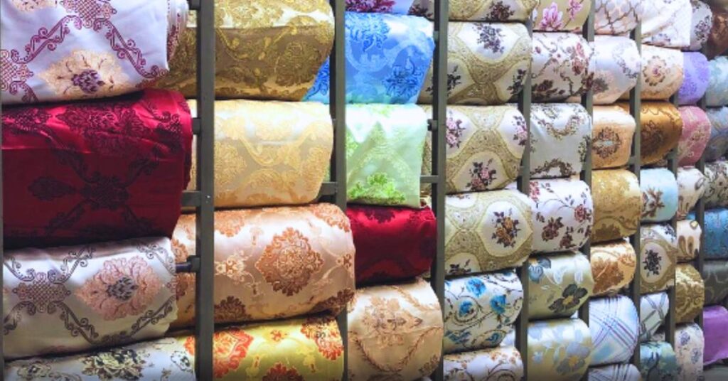 Fabrics in Anarkali Bazar