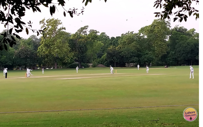 A Cricket Matach at Lahore Gymkhana Cricket Ground 